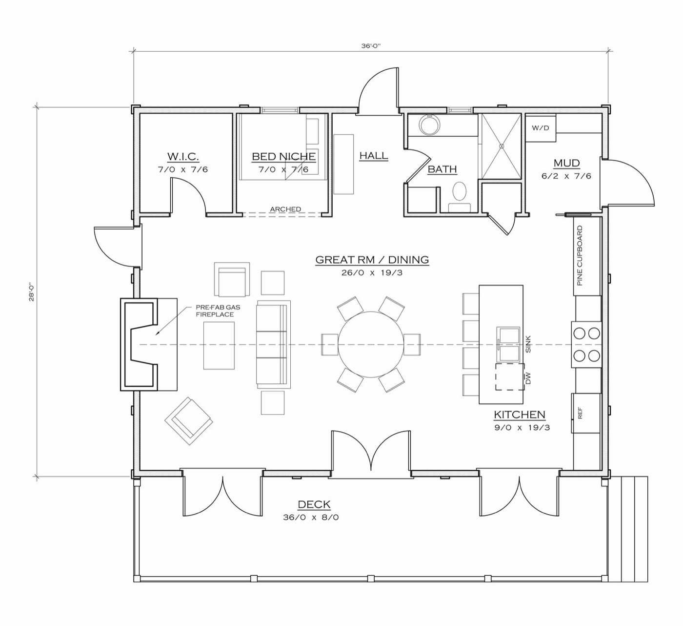 Mackaye Shelter · Main Level Plan